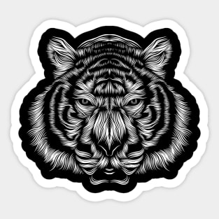 a tiger silhouette Sticker